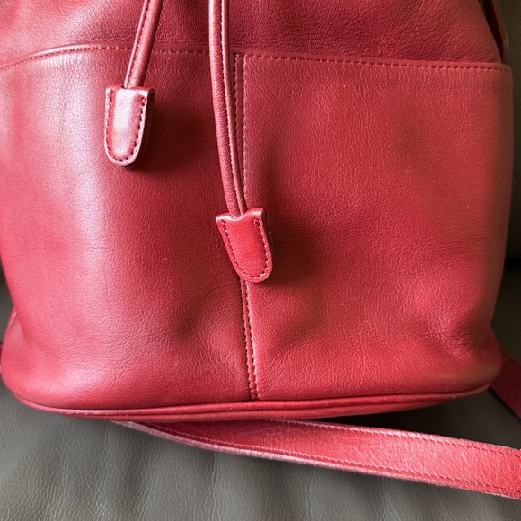 Vintage Coach Red Thompson Drawstring Bag 4151 Bucket Bag - Picture 10 of 16